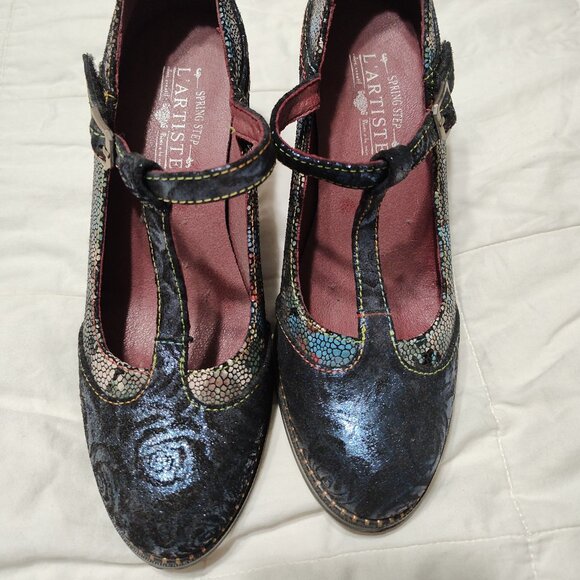 L'ARTISTE MAZIE SHOES - NAVY MULTI / EU 39 / US 8.5 - Picture 3 of 7